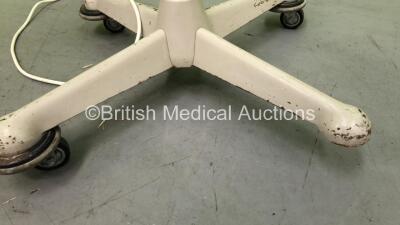 2 x Luxo Patient Examination Lamps on Stands (1 x Powers Up with Good Bulb - 1 x Missing Wheel) - 2