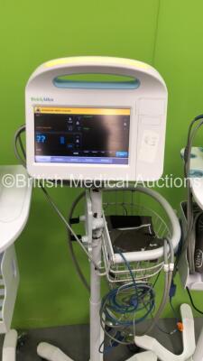 4 x Welch Allyn 6000 Series Vital Signs Monitors on Stands with 4 x Leads (All Power Up) *NA* - 3