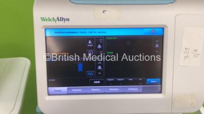 4 x Welch Allyn 6000 Series Vital Signs Monitors on Stands (All Power Up with 1 x Missing Battery Casing) *NA* - 2