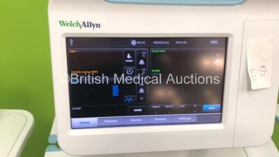 4 x Welch Allyn 6000 Series Vital Signs Monitors on Stands (All Power Up with 1 x Missing Battery Casing) *NA* - 3