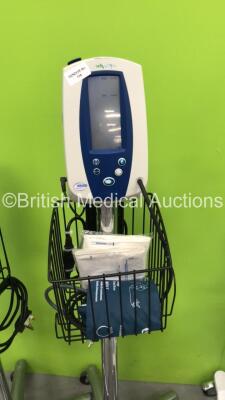 5 x Welch Allyn SPOT Vital Signs Monitors on Stands with Chargers and Some Leads (All Power Up) - 4