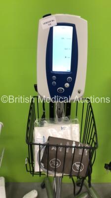 5 x Welch Allyn SPOT Vital Signs Monitors on Stands with Chargers and Some Leads (All Power Up) - 5