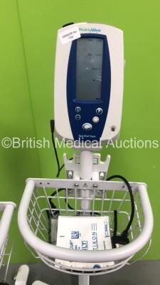 5 x Welch Allyn SPOT Vital Signs Monitors on Stands with Chargers and Some Leads (All Power Up) - 2