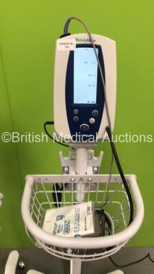 5 x Welch Allyn SPOT Vital Signs Monitors on Stands with Chargers and Some Leads (All Power Up) - 2