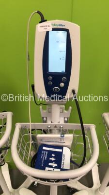 5 x Welch Allyn SPOT Vital Signs Monitors on Stands with Chargers and Some Leads (All Power Up) - 3