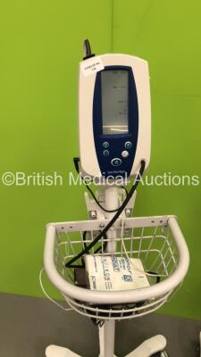 5 x Welch Allyn SPOT Vital Signs Monitors on Stands with Chargers and Some Leads (All Power Up) - 6