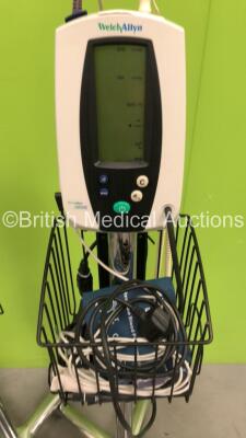 4 x Welch Allyn 420 Series Vital Signs Monitors on Stands with Selection of Leads (All Power Up) - 2
