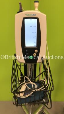 4 x Welch Allyn 420 Series Vital Signs Monitors on Stands with Selection of Leads (All Power Up) - 5