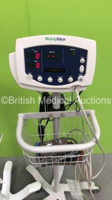 2 x Welch Allyn 53N00 Vital Signs Monitor on Stand and 1 x Welch Allyn 53NT0 Vital Signs Monitor on Stand (All Power Up) - 2