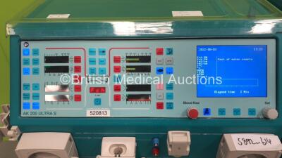 2 x Gambro AK 200 Ultra S Dialysis Machines Software Version 11.11 (Both Power Up with Service Error) *S/N 25781 / 25779* - 2