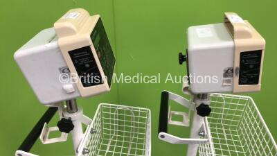 2 x CSI Criticare SPO2/Comfort Cuff Model 506DXN Vital Signs Monitors on Stands (Not Power Tested Due to No Power Supply), 1 x Blood Pressure Meter on Stand and 1 x Mindray VS-800 Vital Signs Monitor on Stand (Powers Up) *S/N BY83104672* - 4