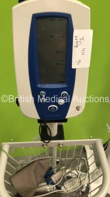 2 x Welch Allyn SPOT Vital Signs Monitors on Stands, 1 x Welch Allyn 420 Series Vital Signs Monitor on Stand and 2 x Welch Allyn 6000 Series Vital Signs Monitor on Stand (All Power Up) *S/N 103001281513* - 5