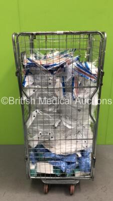 Cage of Consumables Including 3M Face Masks, Numatic Face Shields and Gowns (Cage Not Included)