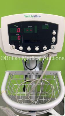 3 x Welch Allyn 53N00 Vital Signs Monitor on Stands (All Power Up) - 3