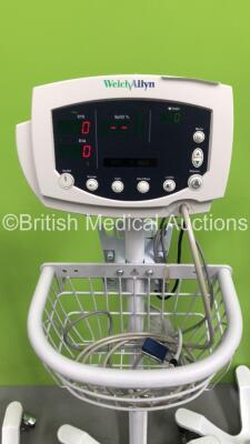 3 x Welch Allyn 53N00 Vital Signs Monitor on Stands (All Power Up) - 4