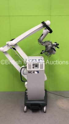 Zeiss OPMI NEURO Triple Operated Surgical Microscope with 3 x Zeiss f170 Binoculars, 6 x 10x Eyepieces, Zeiss Varioskop Lens, Zeiss Superlux 301 Light Source on Zeiss NC 4 Stand (Powers Up with Clear View)