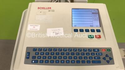 Schiller AT-102 ECG Machine on Stand with 10 Lead ECG Leads (Powers Up) *G* - 2