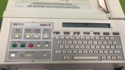 Hewlett Packard PageWriter XLi ECG Machine on Stand with 10 Lead ECG Leads (Powers Up with Blank Screen) - 2