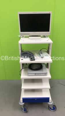 CTL Stack Trolley with Sony Monitor and Zeiss MediLive Trio Camera Control Unit (Powers Up) *S/N 3100819*