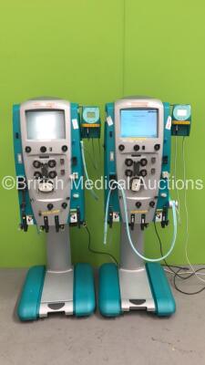 2 x Gambro Prismaflex Dialysis Machines - Software Version 7.21 - Running Hours 17239 / 16210 with Barkey Autocontrol Units (Both Power Up) *PA1597 / PA1603*