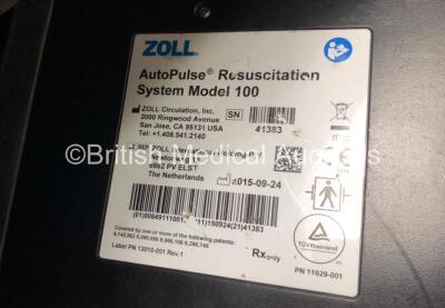 Zoll Autopulse Resuscitation System Model 100 *Mfd 2015* with 1 x Life Band Strap, 1 x Zoll Auto Pulse Multi Chemistry Battery Charger (Powers Up When Tested with Stock Battery-Battery Not Included) - 5