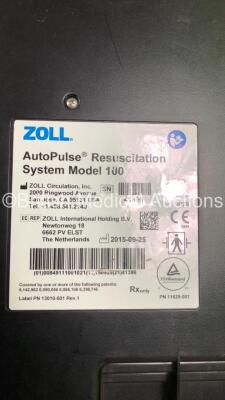 Zoll Autopulse Resuscitation System Model 100 *Mfd 2015* (Powers Up with User Advisory Error When Tested with Stock Battery-Battery Not Included, See Photo) - 3