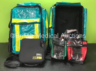 2 x Emergency Carry Bags and 1 x Zoll AED PRO Carry Case *All in Excellent Condition*