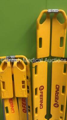 2 x Ferno Scoop 65 EXL Scoop Stretchers (1 x Damaged - See Photo) and 1 x Yellow Scoop Stretcher (Unknown Manufacturer) - 2