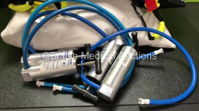 Job Lot Including 2 x Hartwell Medical Evac U Splint Mattresses, 1 x Hartwell Medical Evac U Splint Medium, 1 x Hartwell Medical Evac U Splint Small, 4 x Hartwell Medical Evac U Splint Pumps and 2 x PAX Mattresses - 3