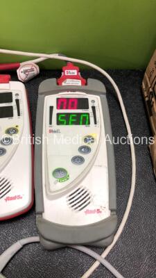 Mixed Lot Including 1 x LSU Wall Bracket *Unused in Box* 6 x Masimo Set Rad 5 Handheld Pulse Oximeters (2 Power Up, 3 No Power) 1 x Nellcor Oximax N-65 Handheld Pulse Oximeter (Untested Due to Possible Flat Batteries) 2 x Nonin Model 8500 Pulse Oximeters - 4