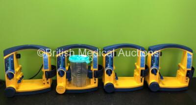 4 x Laerdal LSU Suction Units with 1 x Cup and 3 x Batteries (All Power Up, 1 x Missing Rubber Cap - See Photos) *SN 78081859335 / 78391472800 / 78232086573 / 78122081699*