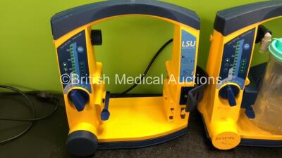 4 x Laerdal LSU Suction Units with 1 x Cup and 3 x Batteries (All Power Up, 1 x Missing Rubber Cap - See Photos) *SN 78081859335 / 78391472800 / 78232086573 / 78122081699* - 2