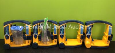 4 x Laerdal LSU Suction Units with 2 x Cups and 4 x Batteries (All Power Up, 1 x Missing Rubber Cap, 1 x Missing Cup Lid - See Photos) *SN 78092199584 / 78092199627 / 78081859569 / 78491757908*