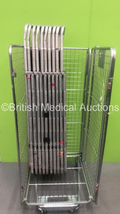 9 x Aluminium Scoop Stretchers (Cage Not Included)