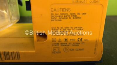 6 x Laerdal LSU Suction Units with 6 x Cups and 6 x Batteries (All Power Up, 2 x Missing Rubber Caps - See Photos) *SN 78230897985 / 78330787851 / 78081465029 / 78470854560 / 78481474880 / 78151184179* - 6