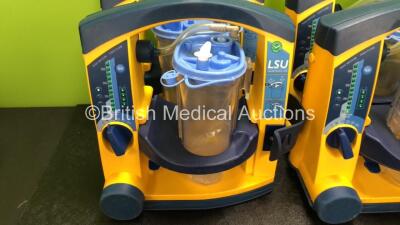 6 x Laerdal LSU Suction Units with 6 x Cups and 6 x Batteries (All Power Up) *SN 78191185017 / 78231074195 / 78320962976 / 78081465015 / 78180959636 / 78191184996* - 2