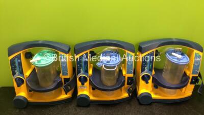 6 x Laerdal LSU Suction Units with 6 x Cups and 6 x Batteries (All Power Up, 2 x Missing Rubber Caps - See Photos) *SN 78070780300 / 78091687945 / 78481474877 / 78061294002 / 78080957241 / 78191184998* - 5