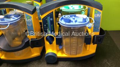 6 x Laerdal LSU Suction Units with 6 x Cups and 6 x Batteries (All Power Up) *SN 78081464998 / 78081687812 / 78510968524 / 78081465006 / 78361189091 / 78481474782* - 4