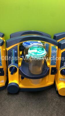 6 x Laerdal LSU Suction Units with 6 x Cups and 6 x Batteries (All Power Up) *SN 78191184997, 78311188110, 78320962942, 78481474878, 78081465037, 78021293408* - 2