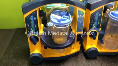 6 x Laerdal LSU Suction Units with 6 x Cups and 6 x Batteries (All Power Up) *SN 78091687934 / 78081687828 / 78081687816 / 78041293653 / 78081465033 / 78230897978* - 2