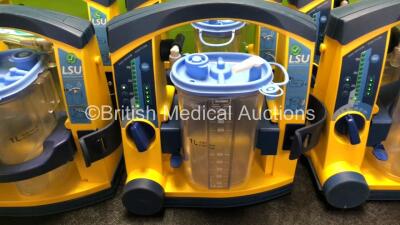 6 x Laerdal LSU Suction Units with 6 x Cups and 6 x Batteries (All Power Up) *SN 78091687934 / 78081687828 / 78081687816 / 78041293653 / 78081465033 / 78230897978* - 3