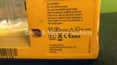 6 x Laerdal LSU Suction Units with 6 x Cups and 6 x Batteries (All Power Up) *SN 78091687934 / 78081687828 / 78081687816 / 78041293653 / 78081465033 / 78230897978* - 6