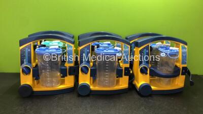 6 x Laerdal LSU Suction Units with 6 x Cups and 6 x Batteries (All Power Up) *SN 78021293400, 78091687936, 78230897969, 78081687777, 78471474585, 78490967884*