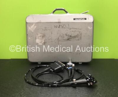 Olympus GIF-UCT240 Ultrasound Video Gastroscope in Case - Engineer's Report : Optical System - No Fault Found, Angulation - No Fault Found, Insertion Tube - No Fault Found, Light Transmission - No Fault Found, Channels - No Fault Found, Leak Check - No Fa