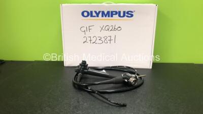 Olympus GIF-XQ260 Video Gastroscope in Case - Engineer's Report : Optical System - No Fault Found, Angulation - No Fault Found, Insertion Tube - No Fault Found, Light Transmission - No Fault Found, Channels - No Fault Found, Leak Check - No Fault Found *2