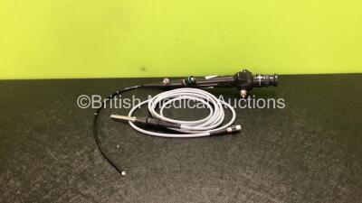 Olympus CYF-5 Cystoscope with Light Guide Cable - Engineer's Report : Optical System - 6 Broken Fibers, Angulation - No Fault Found, Insertion Tube - No Fault Found, Light Transmission - No Fault Found, Channels - No Fault Found, Leak Check - No Fault Fou