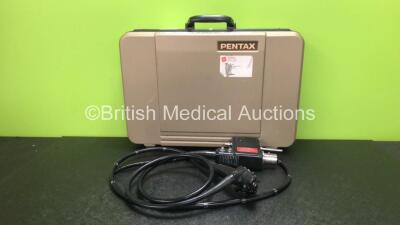 Pentax EC-3830LK Video Colonoscope in Case - Engineer's Report : Optical System - No Fault Found, Angulation - Not Reaching Specification, To Be Adjusted, Insertion Tube - Worn, Light Transmission - No Fault Found, Channels - No Fault Found, Leak Check - 
