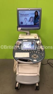 GE Voluson E8 Expert Flat Screen Ultrasound Scanner Software Version EC250 with 5 x Transducers/Probes (1 x RAB 6-D * Mfd June 2014 *,1 x C4-8-D * Mfd Nov 2016 *,1 x IC5-9-D * Mfd Dec 2017 *, 1 x 9L-D * Mfd March 2012 * and 1 x C1-5-D * Mfd May 2014 *) an