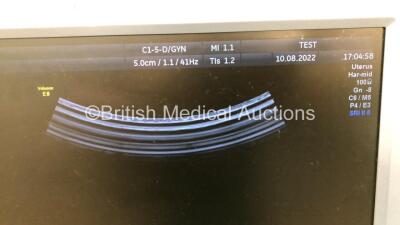 GE Voluson E8 Expert Flat Screen Ultrasound Scanner Software Version EC250 with 5 x Transducers/Probes (1 x RAB 6-D * Mfd June 2014 *,1 x C4-8-D * Mfd Nov 2016 *,1 x IC5-9-D * Mfd Dec 2017 *, 1 x 9L-D * Mfd March 2012 * and 1 x C1-5-D * Mfd May 2014 *) an - 10