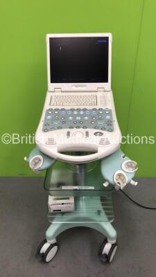 Esaote MyLab25Gold Portable Ultrasound Scanner Ref 970 7340 000 System Software RES 1.01 ODS13.10 STD 13.11 with Mitsubishi P91 Printer (Powers Up) * SN 04715 * * Mfd 2011 *